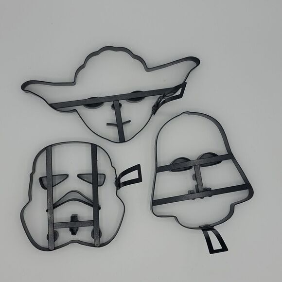 Star Wars Pancake Cookie Metal Molds Yoda, Darth Vader, Stormtrooper - Picture 2 of 4